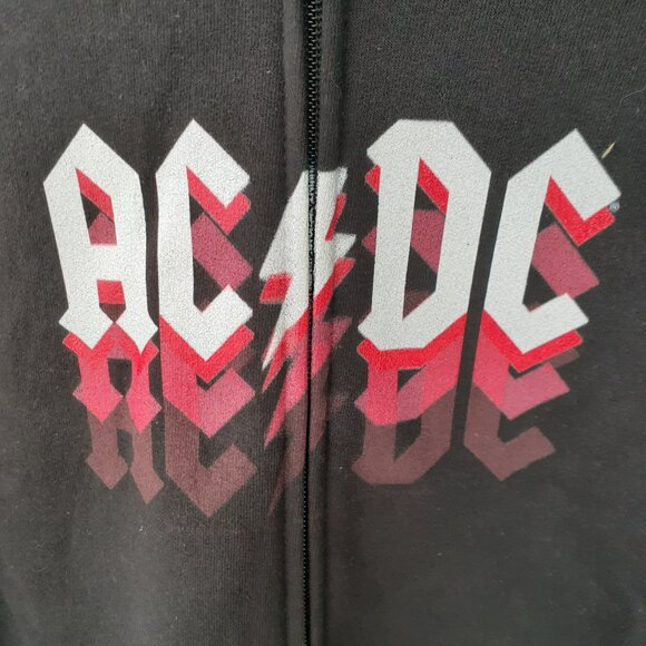 New Small AC/DC Logo Black Zip Hoodie - Picture 4 of 8